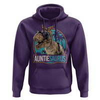 Auntiesaurus Funny Dinosaur Aunt Hoodie Family Matching