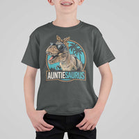 Auntiesaurus Funny Dinosaur Aunt T Shirt For Kid Family Matching