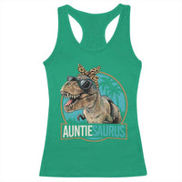 Auntiesaurus Funny Dinosaur Aunt Racerback Tank Top Family Matching