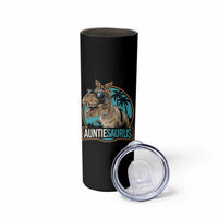 Auntiesaurus Funny Dinosaur Aunt Skinny Tumbler Family Matching