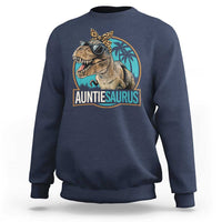 Auntiesaurus Funny Dinosaur Aunt Sweatshirt Family Matching