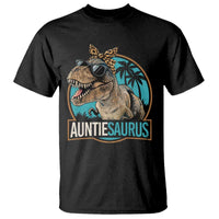 Auntiesaurus Funny Dinosaur Aunt T Shirt Family Matching