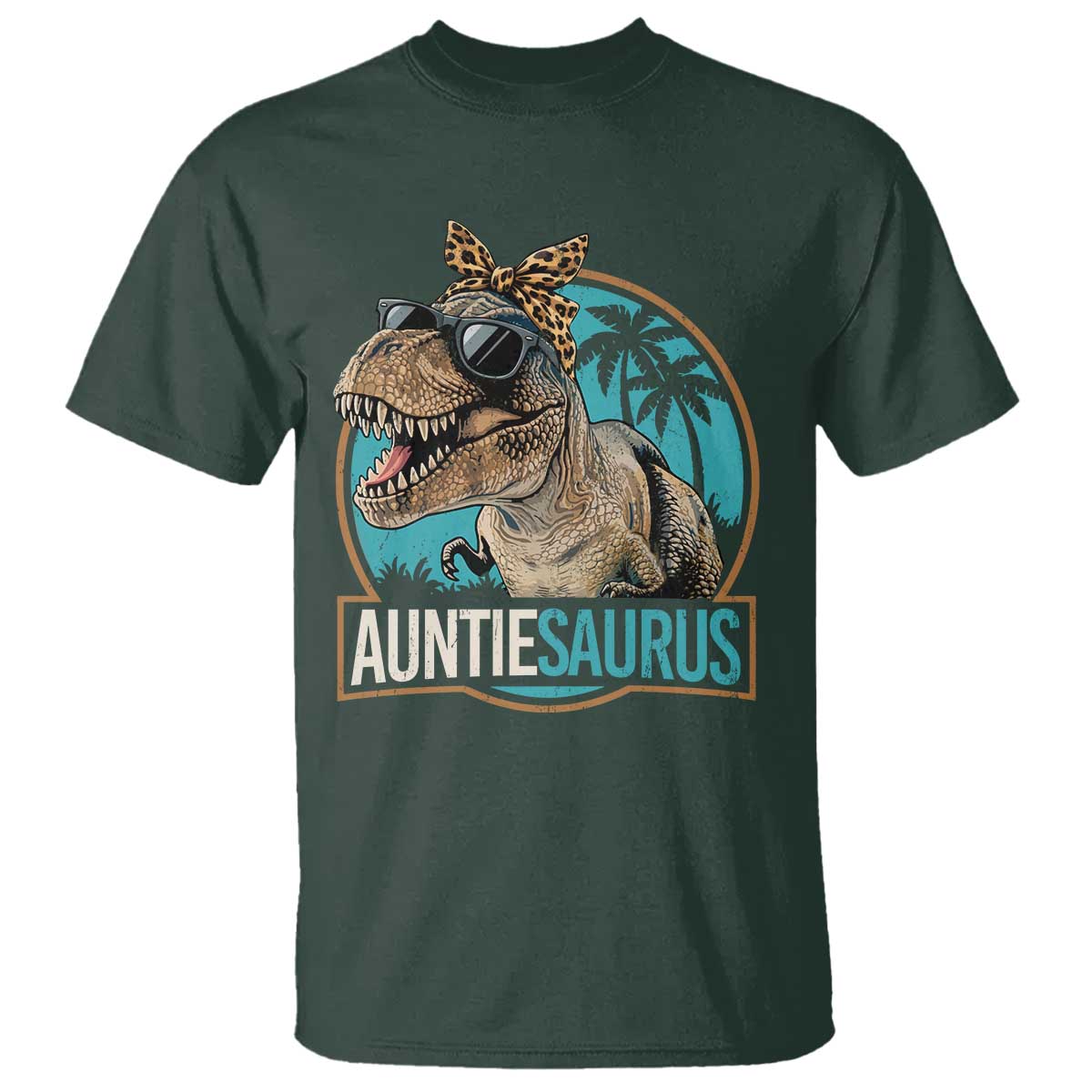 Auntiesaurus Funny Dinosaur Aunt T Shirt Family Matching