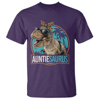 Auntiesaurus Funny Dinosaur Aunt T Shirt Family Matching