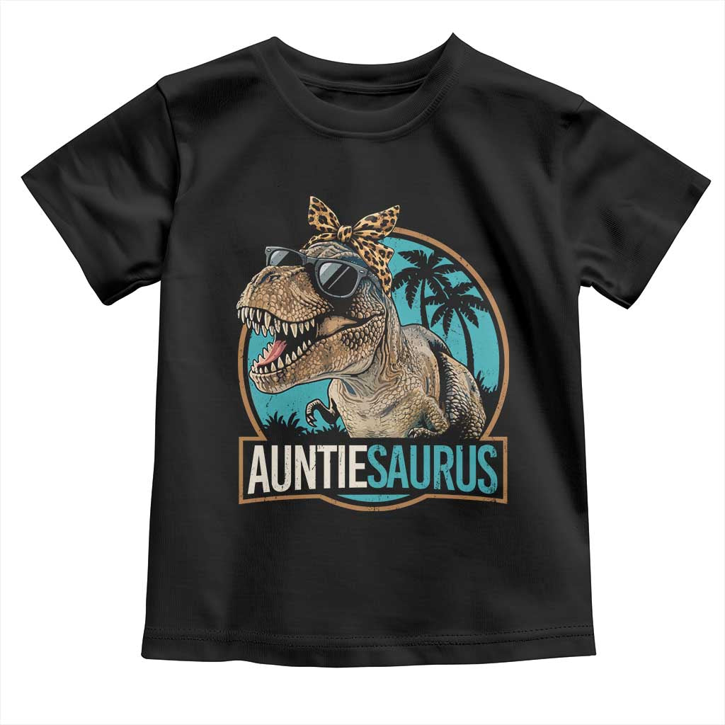 Auntiesaurus Funny Dinosaur Aunt Toddler T Shirt Family Matching