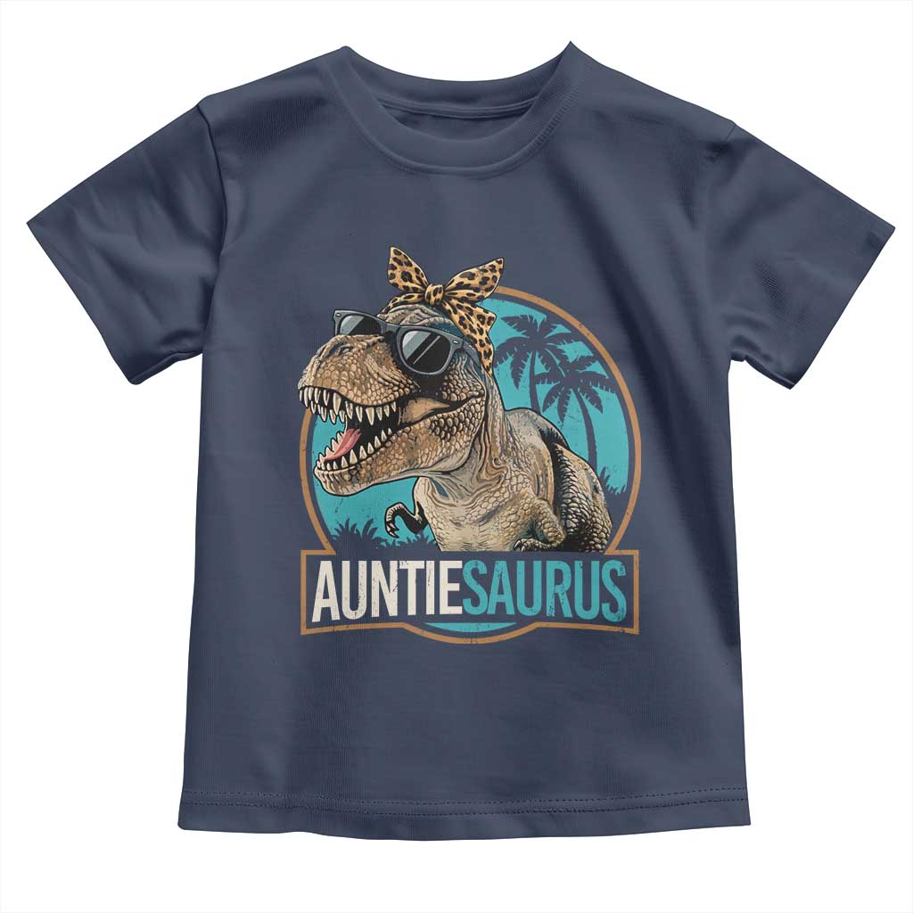 Auntiesaurus Funny Dinosaur Aunt Toddler T Shirt Family Matching