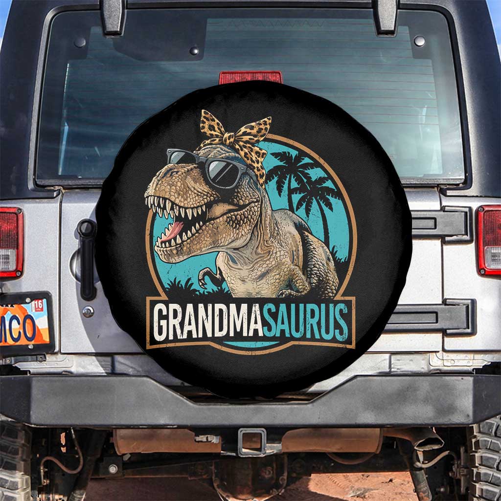 Grandmasaurus Funny Dinosaur Grandma Spare Tire Cover Family Matching