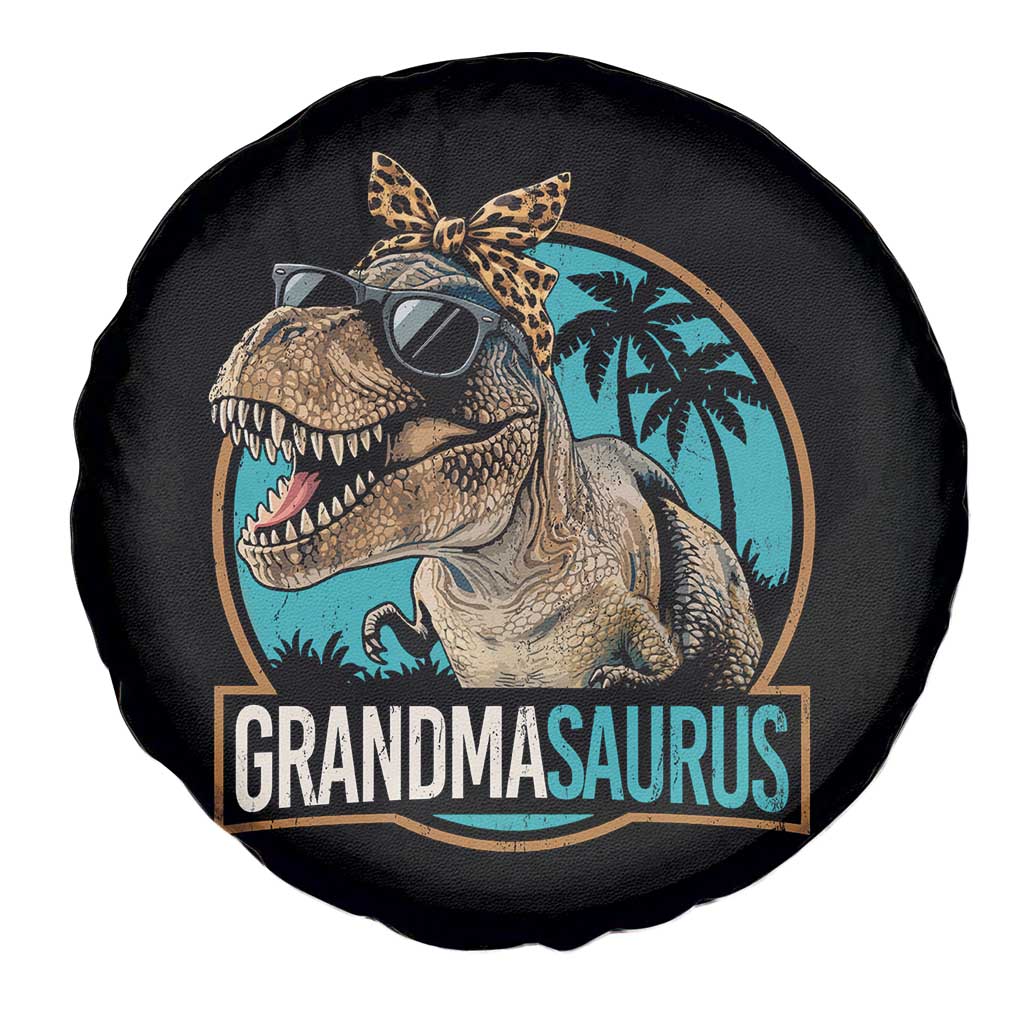Grandmasaurus Funny Dinosaur Grandma Spare Tire Cover Family Matching