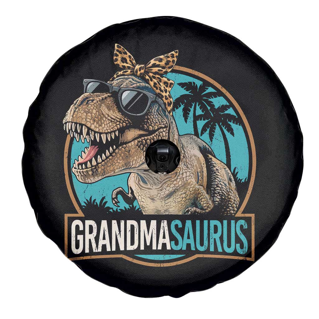 Grandmasaurus Funny Dinosaur Grandma Spare Tire Cover Family Matching