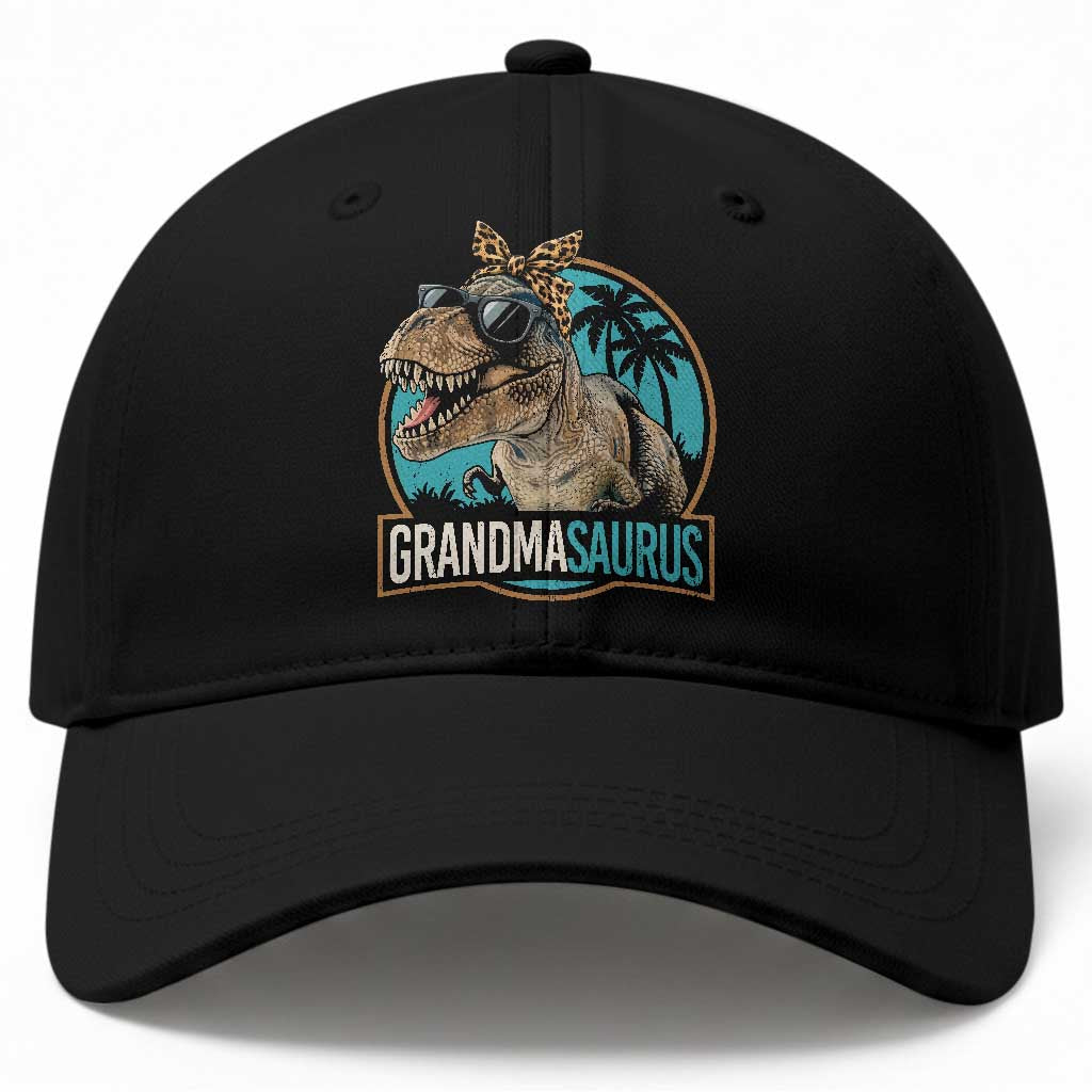 Grandmasaurus Funny Dinosaur Grandma Baseball Cap Family Matching