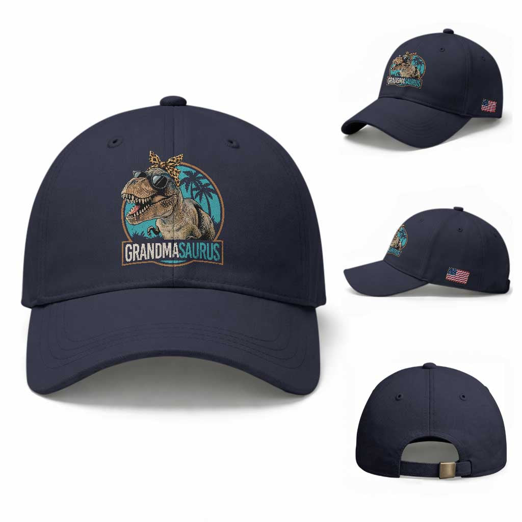 Grandmasaurus Funny Dinosaur Grandma Baseball Cap Family Matching