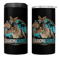 Grandmasaurus Funny Dinosaur Grandma 4 in 1 Can Cooler Tumbler Family Matching