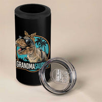 Grandmasaurus Funny Dinosaur Grandma 4 in 1 Can Cooler Tumbler Family Matching