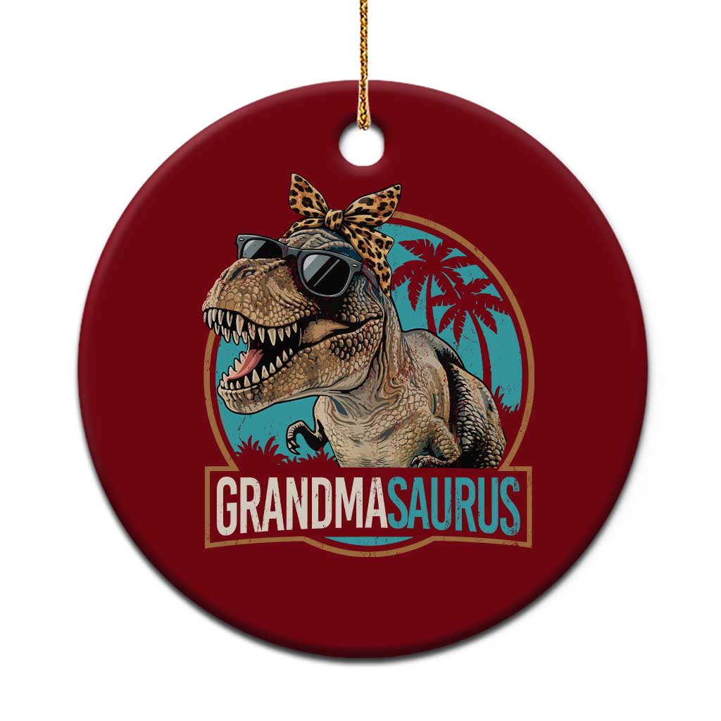 Grandmasaurus Funny Dinosaur Grandma Ceramic Ornament Family Matching