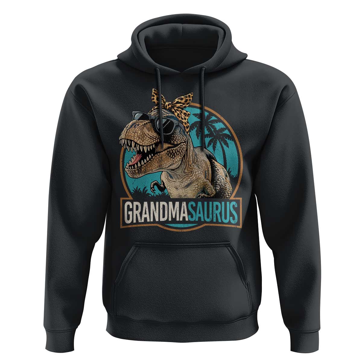Grandmasaurus Funny Dinosaur Grandma Hoodie Family Matching
