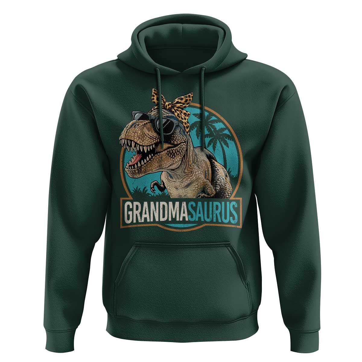 Grandmasaurus Funny Dinosaur Grandma Hoodie Family Matching