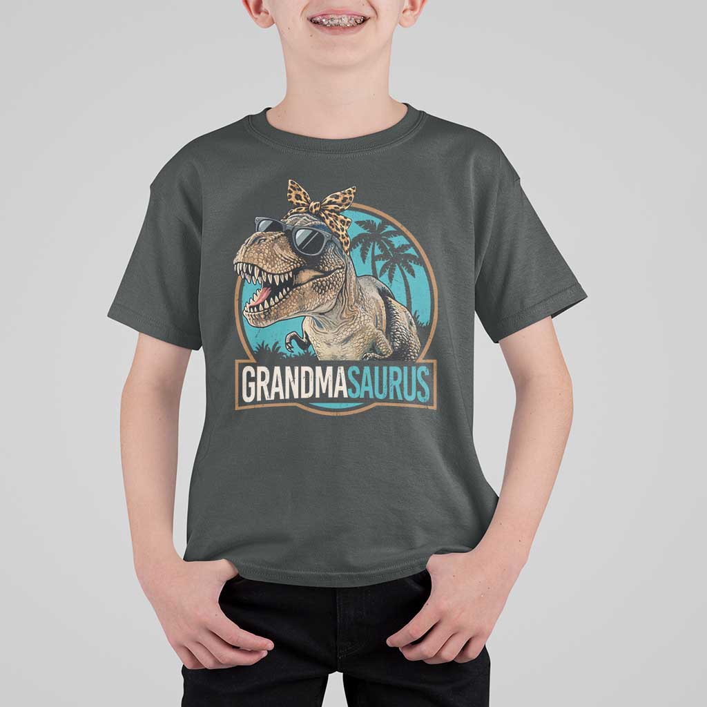 Grandmasaurus Funny Dinosaur Grandma T Shirt For Kid Family Matching