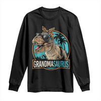Grandmasaurus Funny Dinosaur Grandma Long Sleeve Shirt Family Matching
