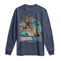 Grandmasaurus Funny Dinosaur Grandma Long Sleeve Shirt Family Matching