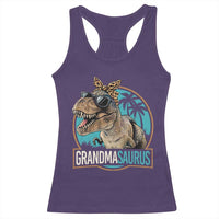 Grandmasaurus Funny Dinosaur Grandma Racerback Tank Top Family Matching