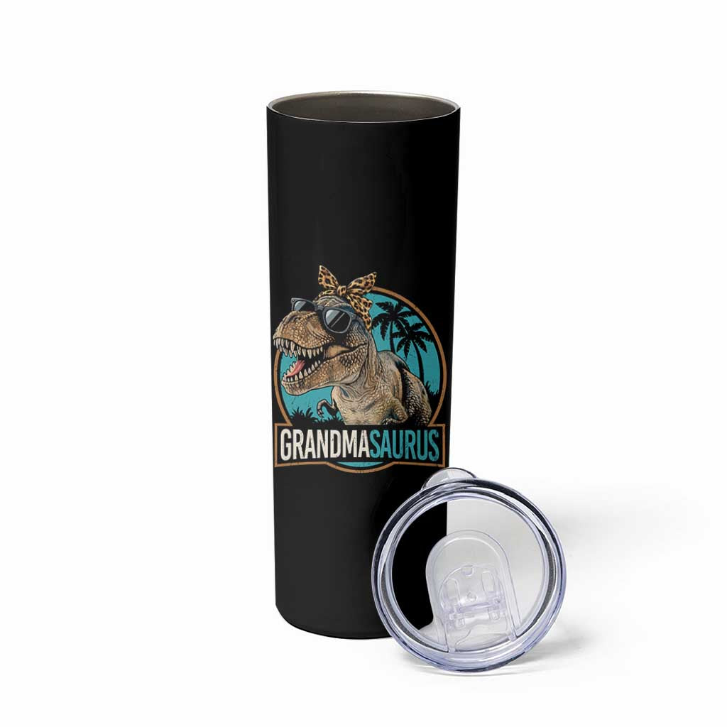 Grandmasaurus Funny Dinosaur Grandma Skinny Tumbler Family Matching