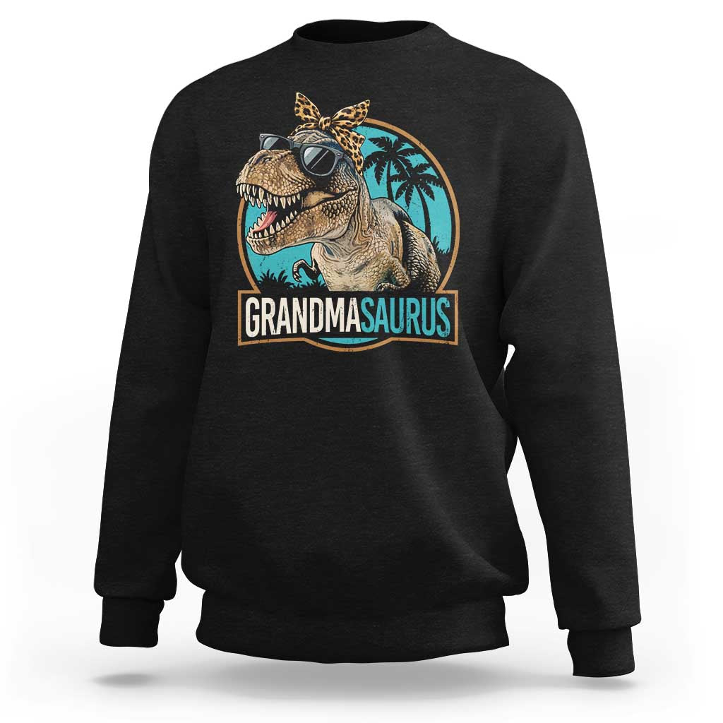 Grandmasaurus Funny Dinosaur Grandma Sweatshirt Family Matching