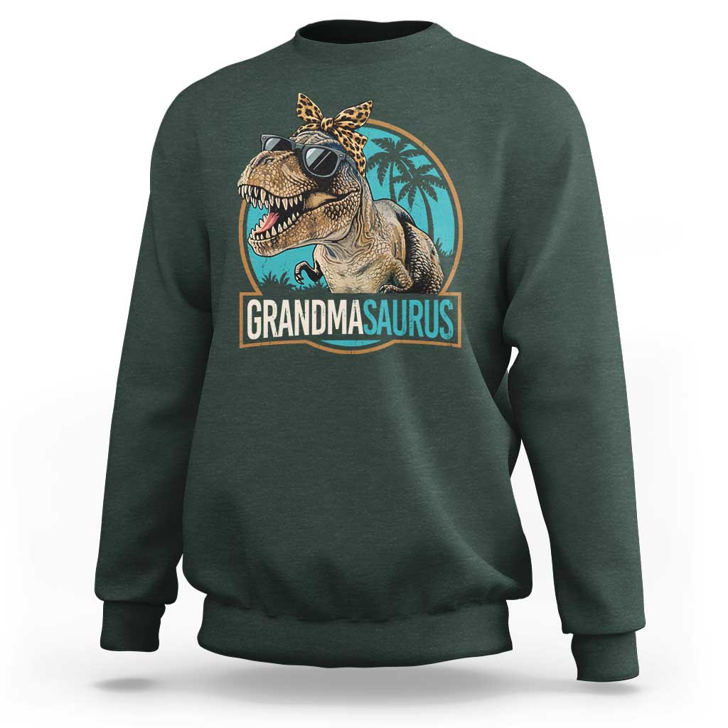 Grandmasaurus Funny Dinosaur Grandma Sweatshirt Family Matching