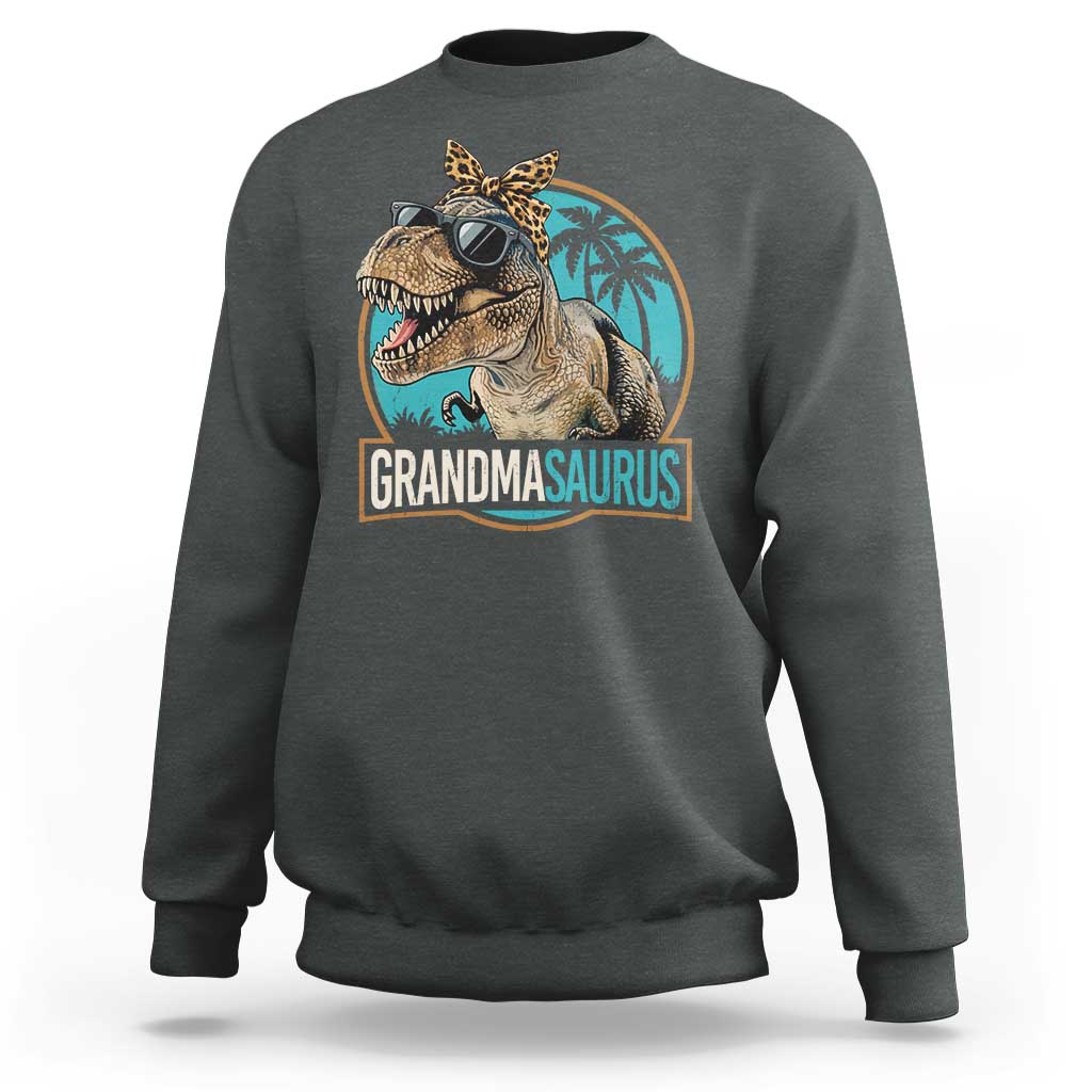 Grandmasaurus Funny Dinosaur Grandma Sweatshirt Family Matching