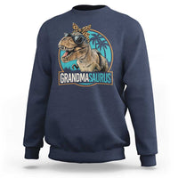 Grandmasaurus Funny Dinosaur Grandma Sweatshirt Family Matching