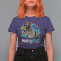 Grandmasaurus Funny Dinosaur Grandma T Shirt For Women Family Matching