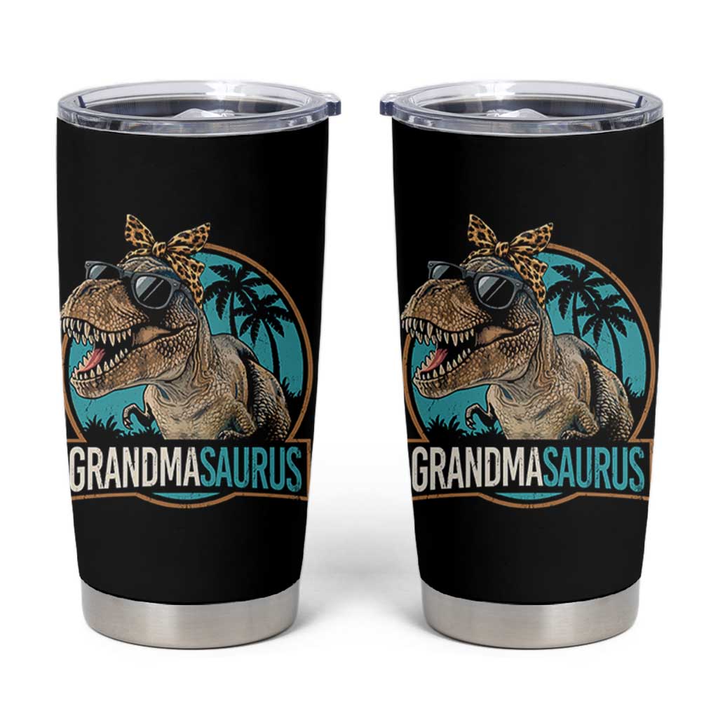Grandmasaurus Funny Dinosaur Grandma Tumbler Cup Family Matching