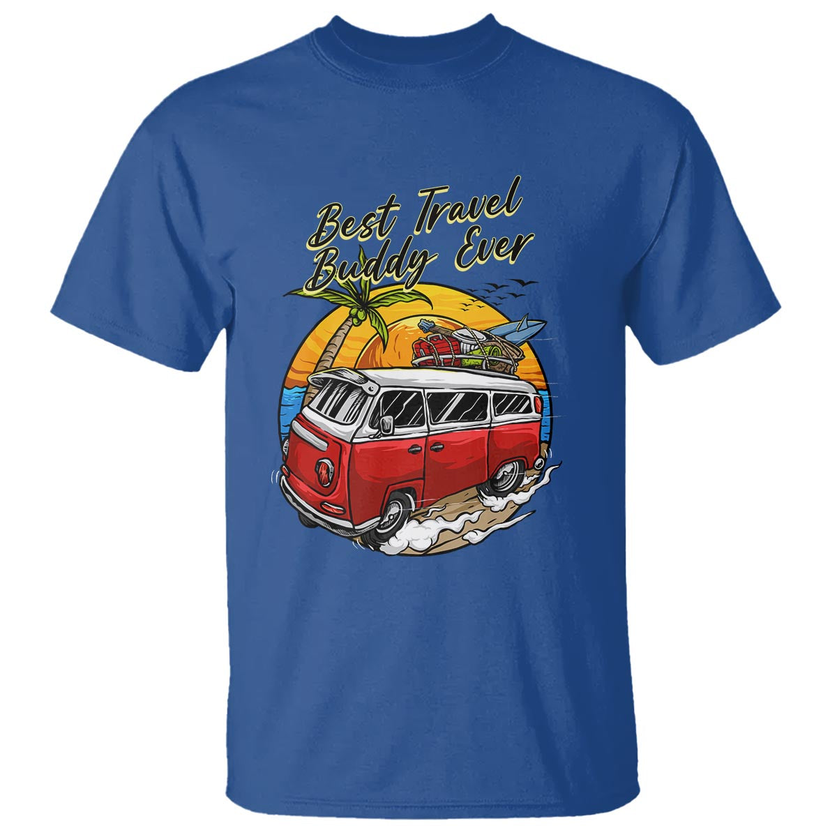 Best Travel Buddy Ever T Shirt Vintage Beach Van Summer Vacation - Wonder Print Shop