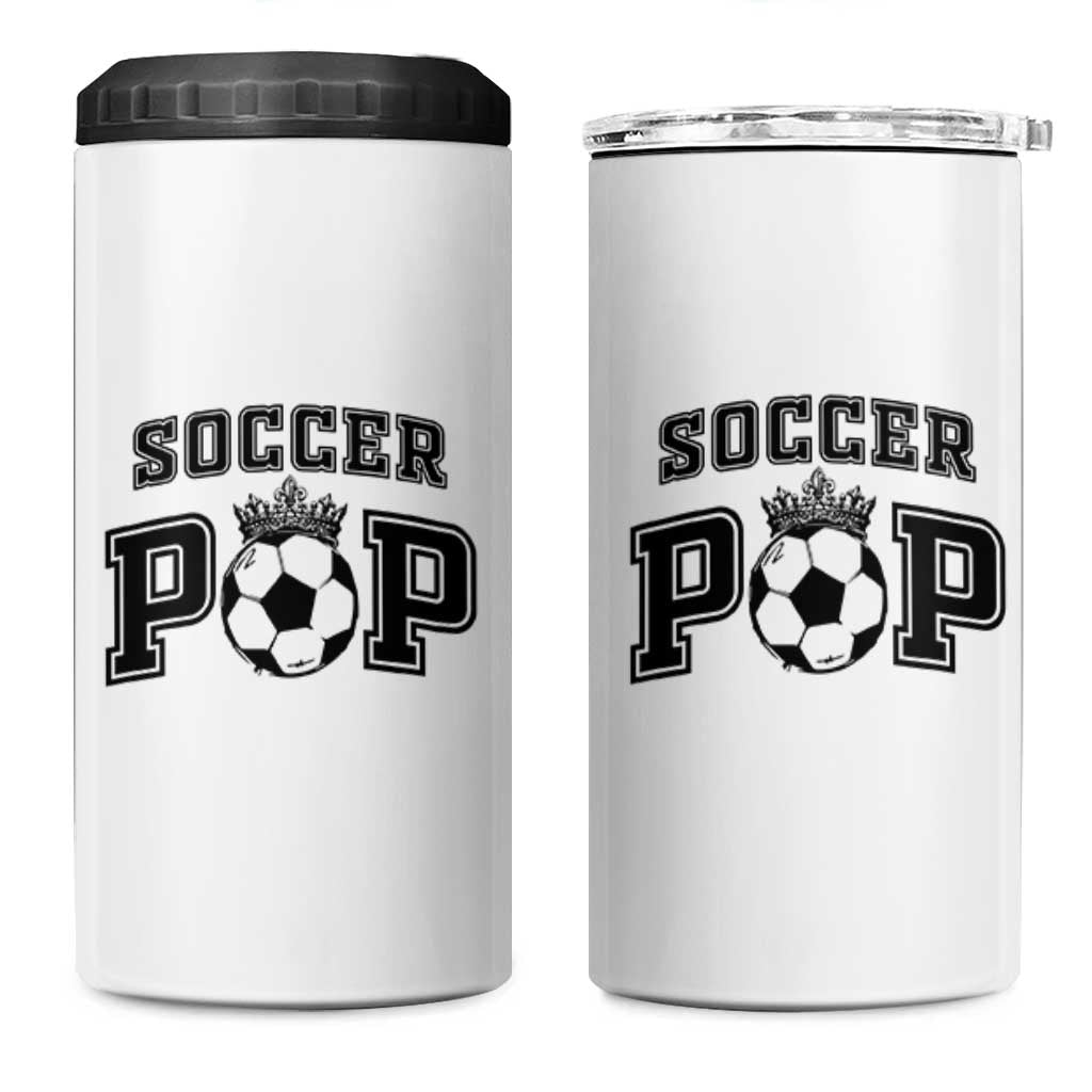 Soccer Pop 4 in 1 Can Cooler Tumbler Football Family Matching Team Player Father's Day - Wonder Print Shop