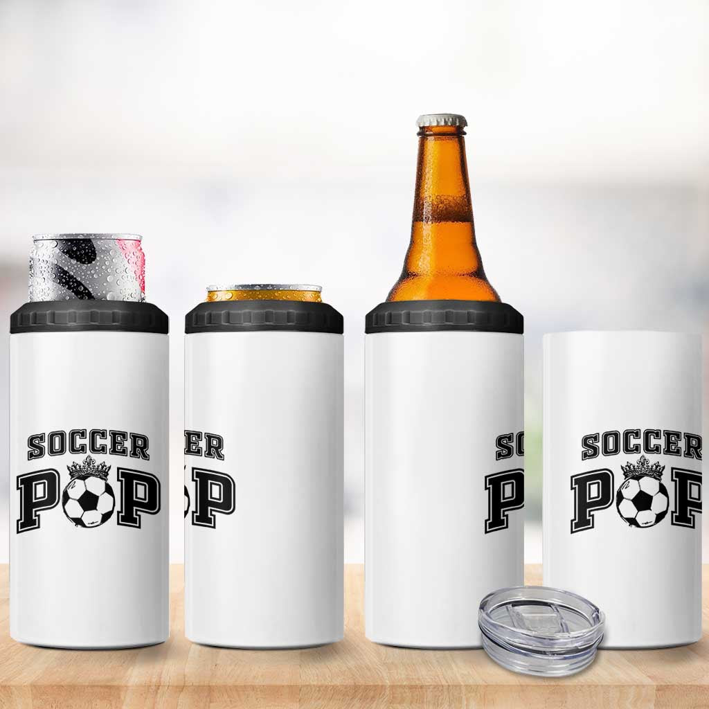 Soccer Pop 4 in 1 Can Cooler Tumbler Football Family Matching Team Player Father's Day - Wonder Print Shop