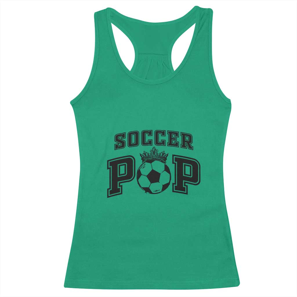 Soccer Pop Racerback Tank Top Football Family Matching Team Player Father's Day - Wonder Print Shop