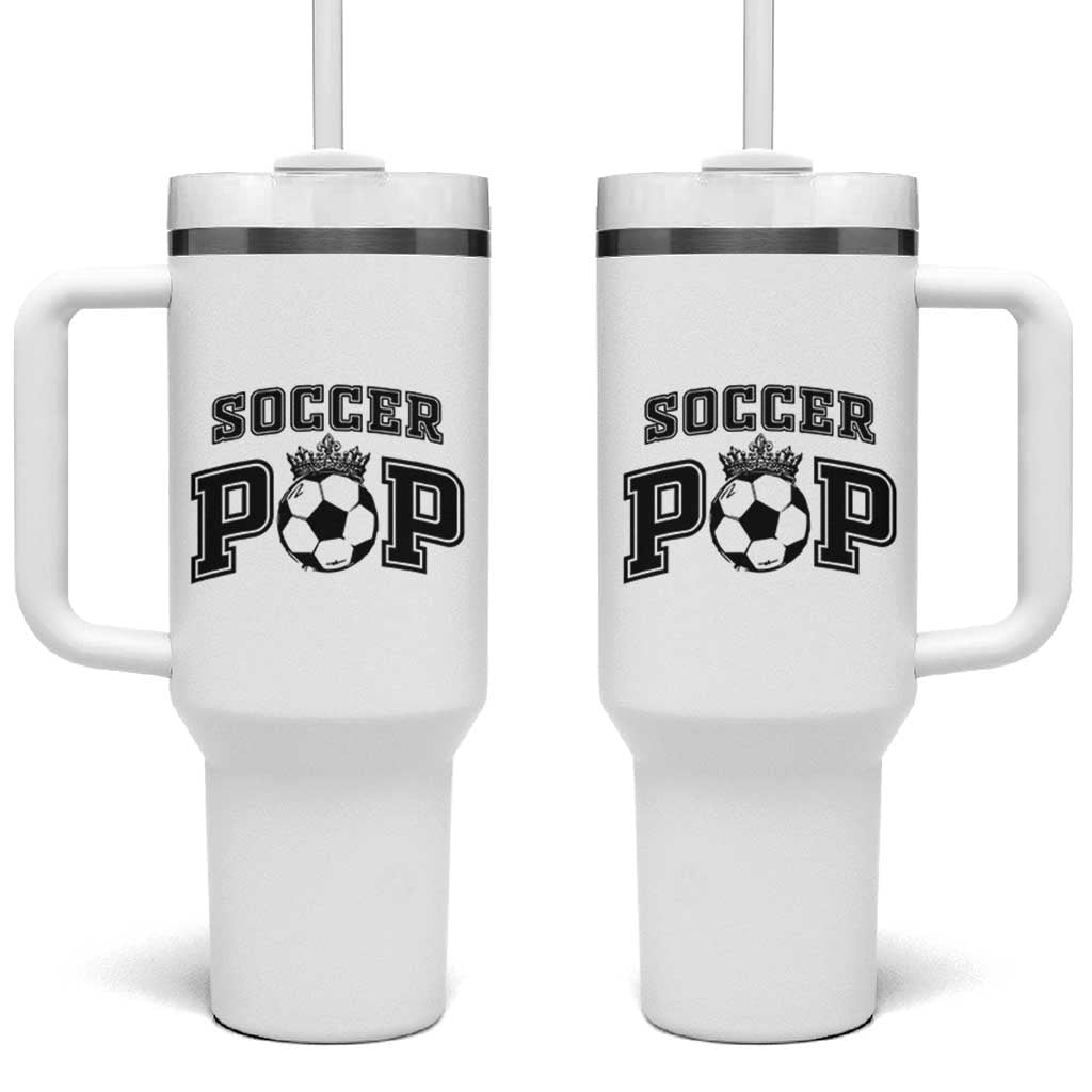 Soccer Pop Tumbler With Handle Football Family Matching Team Player Father's Day - Wonder Print Shop