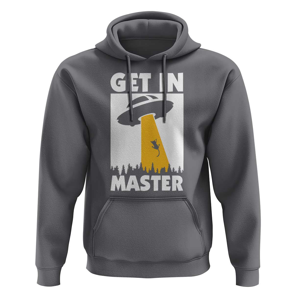 Funny Alien Cat Hoodie Get In Master Aliens Extraterrestrial - Wonder Print Shop