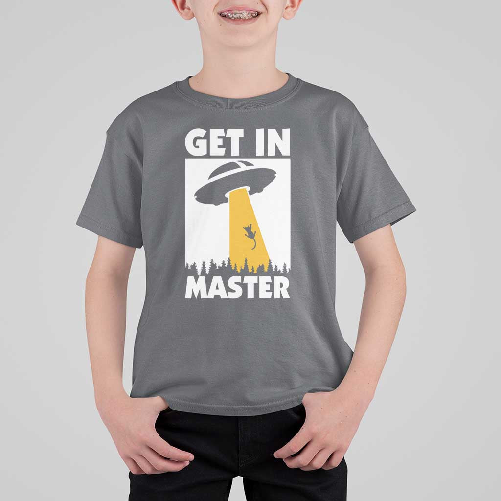 Funny Alien Cat T Shirt For Kid Get In Master Aliens Extraterrestrial - Wonder Print Shop