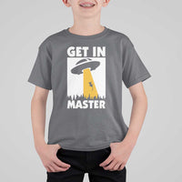 Funny Alien Cat T Shirt For Kid Get In Master Aliens Extraterrestrial - Wonder Print Shop