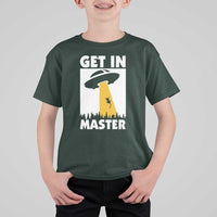 Funny Alien Cat T Shirt For Kid Get In Master Aliens Extraterrestrial - Wonder Print Shop