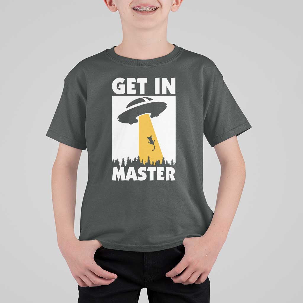 Funny Alien Cat T Shirt For Kid Get In Master Aliens Extraterrestrial - Wonder Print Shop