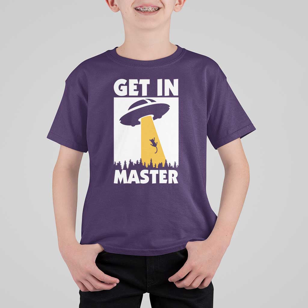 Funny Alien Cat T Shirt For Kid Get In Master Aliens Extraterrestrial - Wonder Print Shop