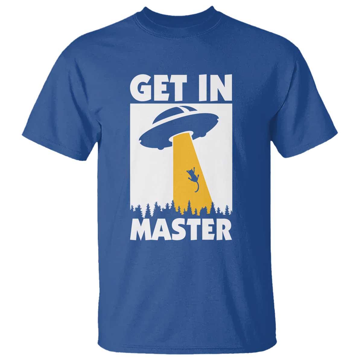 Funny Alien Cat T Shirt Get In Master Aliens Extraterrestrial - Wonder Print Shop