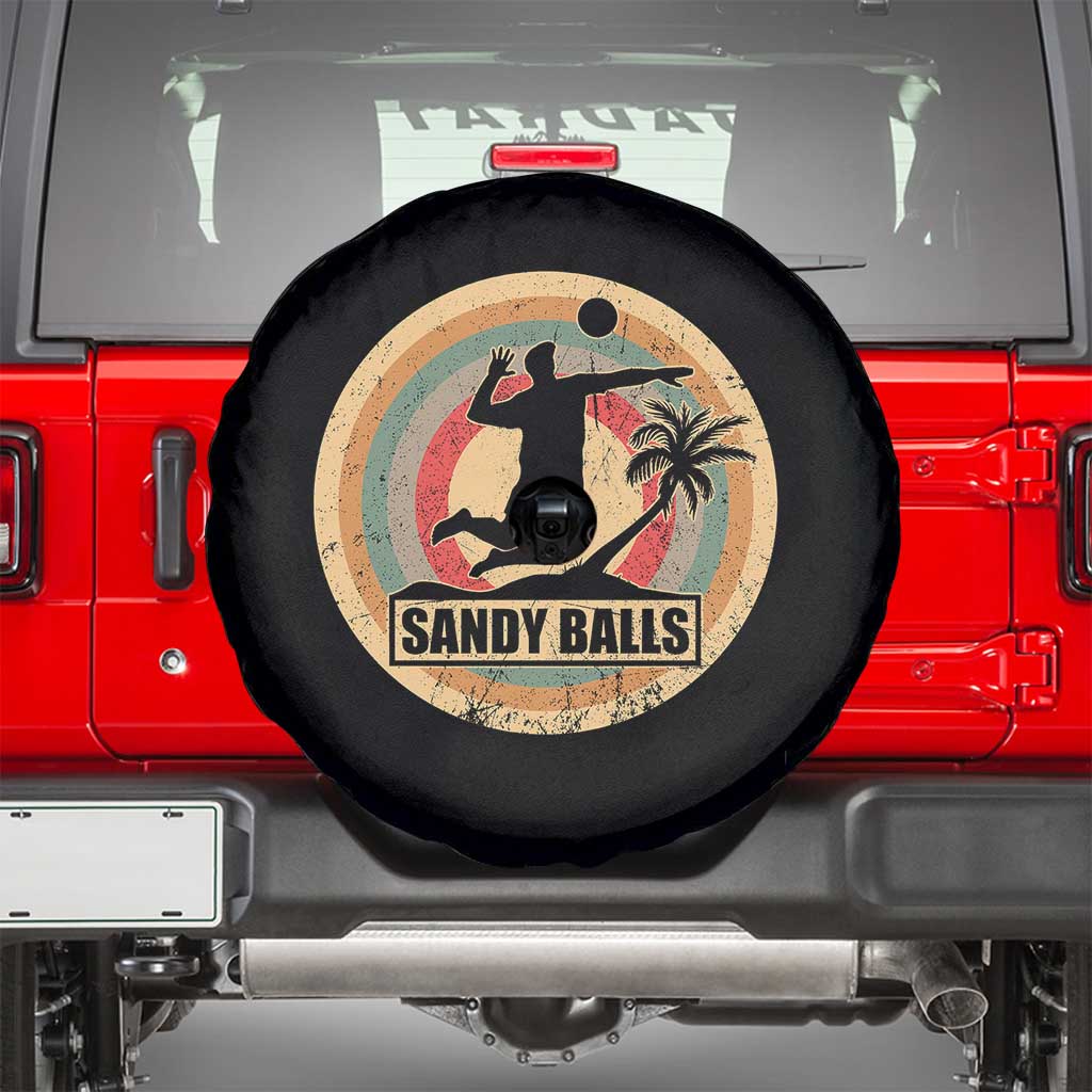 Beach Volleyball Spare Tire Cover Sandy Balls Team Player Volleyball Coach - Wonder Print Shop