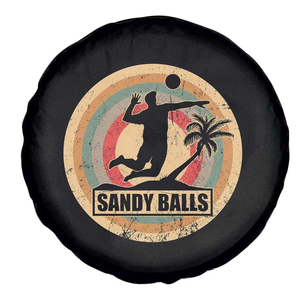 Beach Volleyball Spare Tire Cover Sandy Balls Team Player Volleyball Coach - Wonder Print Shop