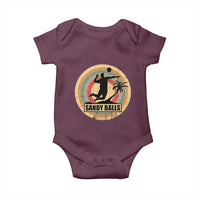 Beach Volleyball Baby Onesie Sandy Balls Team Player Volleyball Coach - Wonder Print Shop