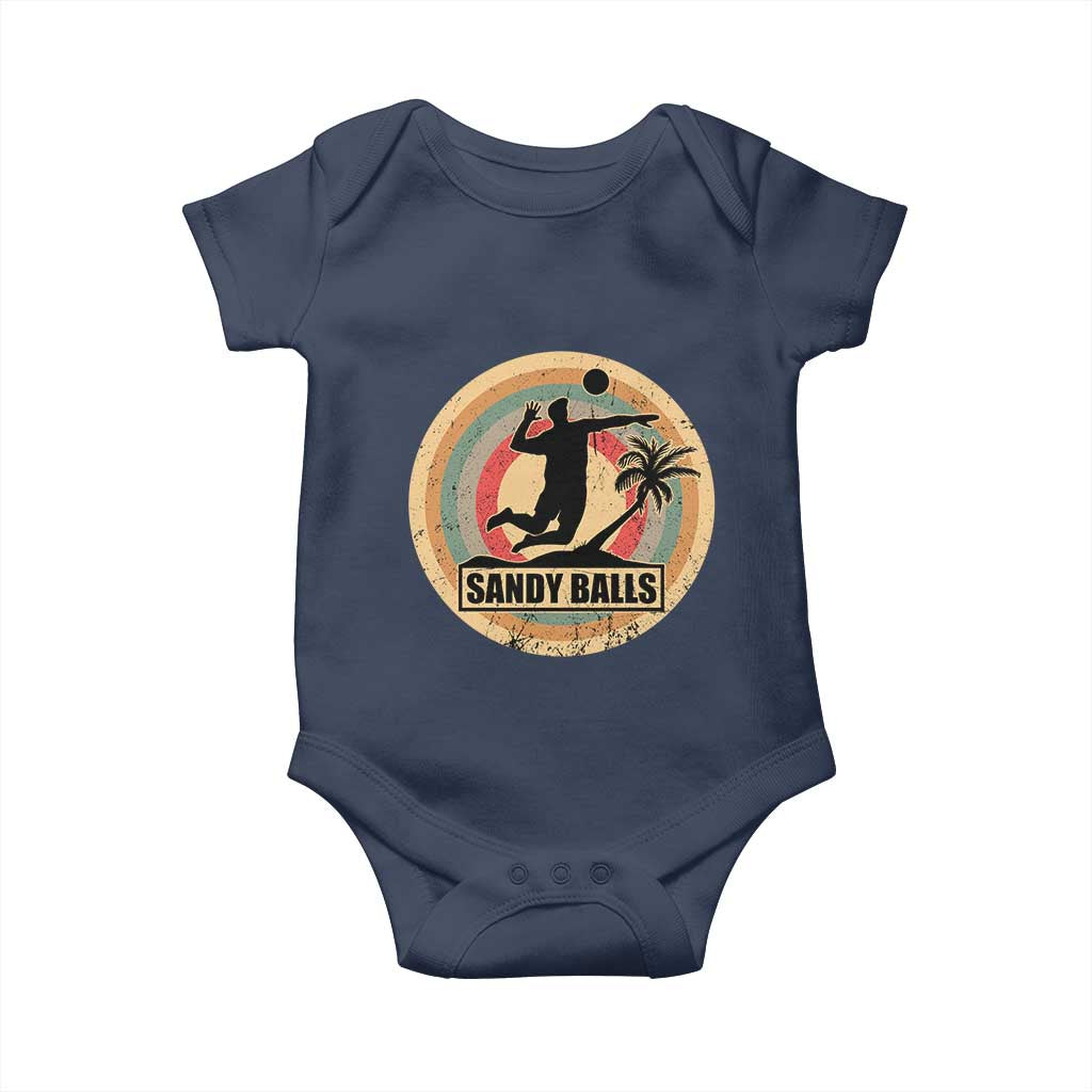 Beach Volleyball Baby Onesie Sandy Balls Team Player Volleyball Coach - Wonder Print Shop