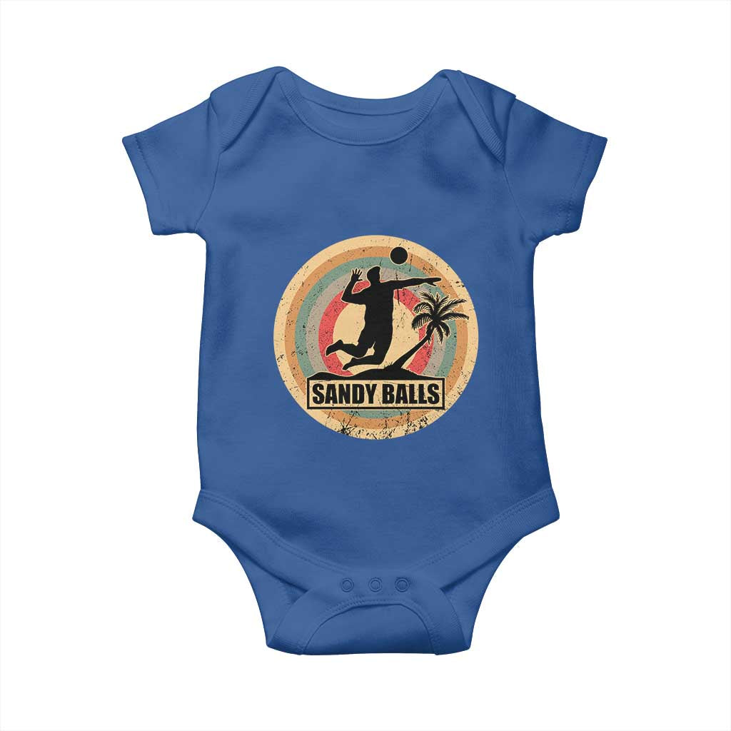 Beach Volleyball Baby Onesie Sandy Balls Team Player Volleyball Coach - Wonder Print Shop