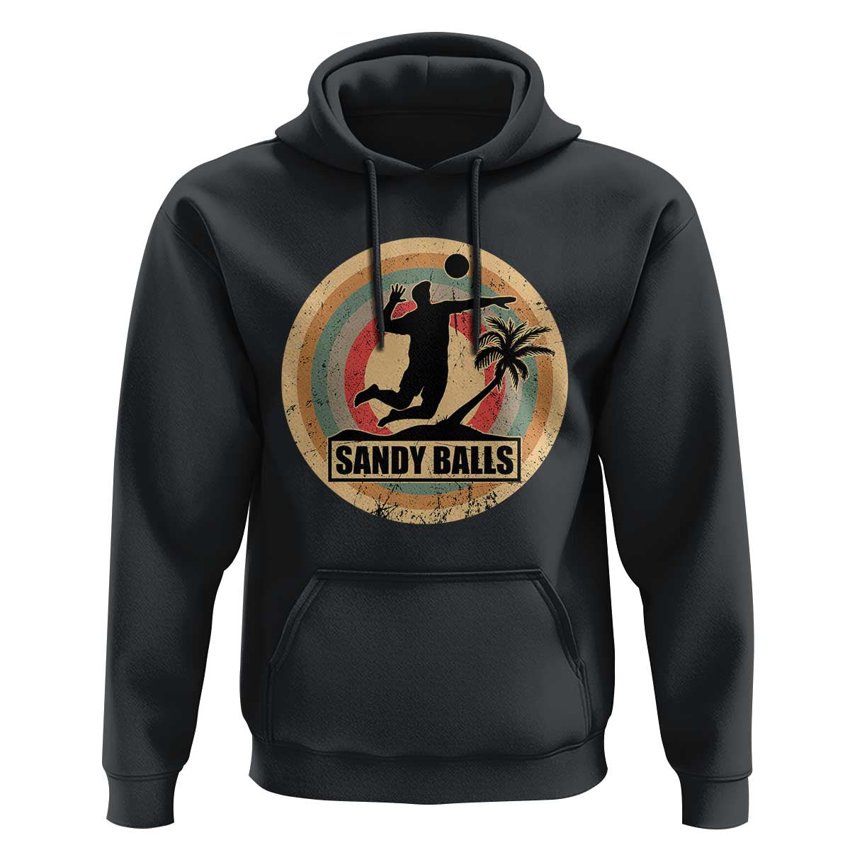 Beach Voleyball Hoodie Sandy Balls Team Player Voleyball Coach - Wonder Print Shop