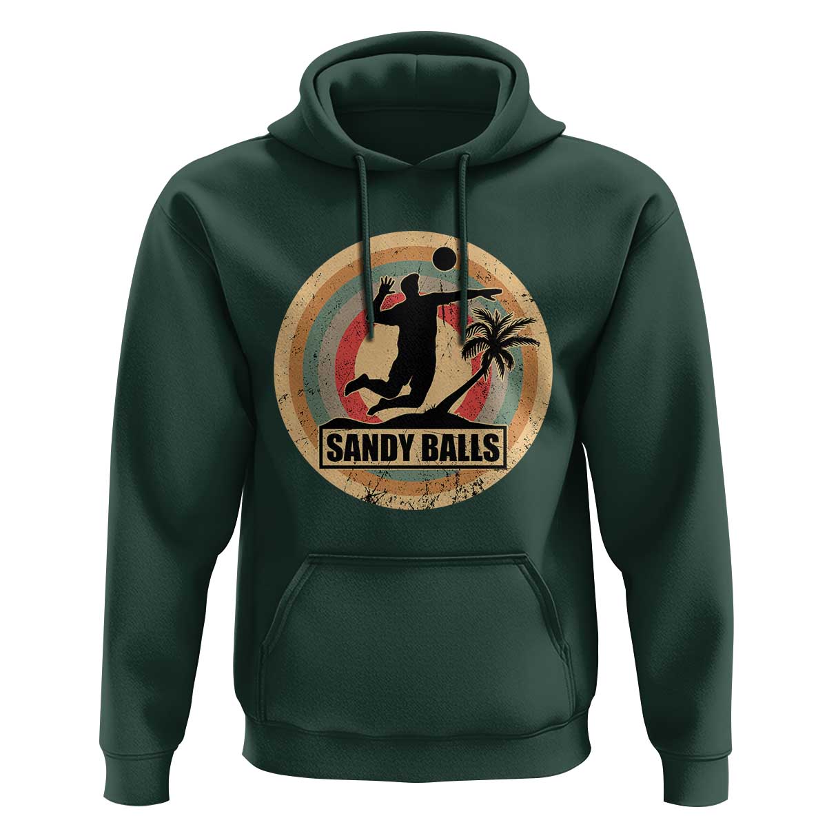 Beach Voleyball Hoodie Sandy Balls Team Player Voleyball Coach - Wonder Print Shop